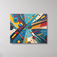 Snooker Balls - Colourful Abstract Oil Painting