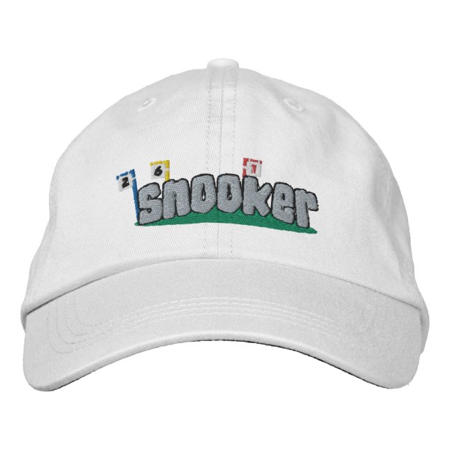 Snooker Embroidered Hat (Silver Text) (Front)