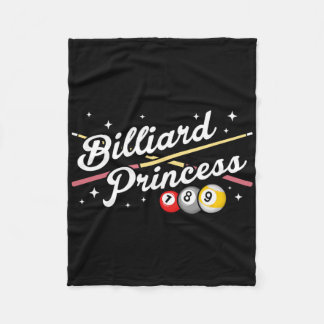 Snooker Game Billiard Princess Pool Players Billia Fleece Blanket