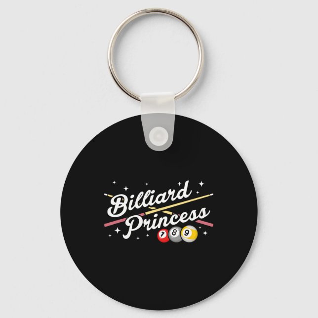 Snooker Game Billiard Princess Pool Players Billia Key Ring (Front)