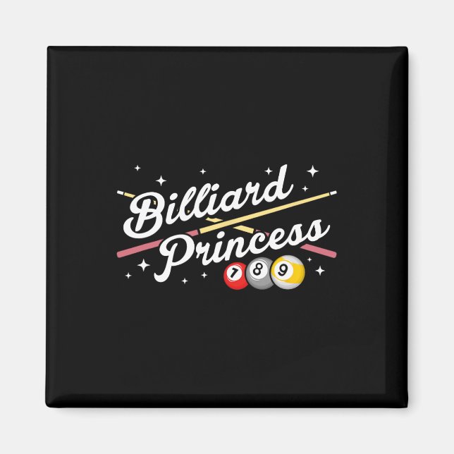 Snooker Game Billiard Princess Pool Players Billia Magnet (Front)