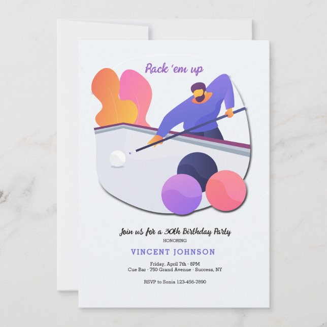 Snooker Invitation (Front)