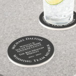 Snooker League Trophy Sandstone Coaster<br><div class="desc">A sandstone coaster-style trophy to commemorate a Snooker League Competition. Personalise to include name,  Club,  Competition,  and date. Unique memento of a special achievement.</div>
