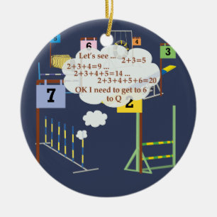 Snooker Math Ceramic Tree Decoration