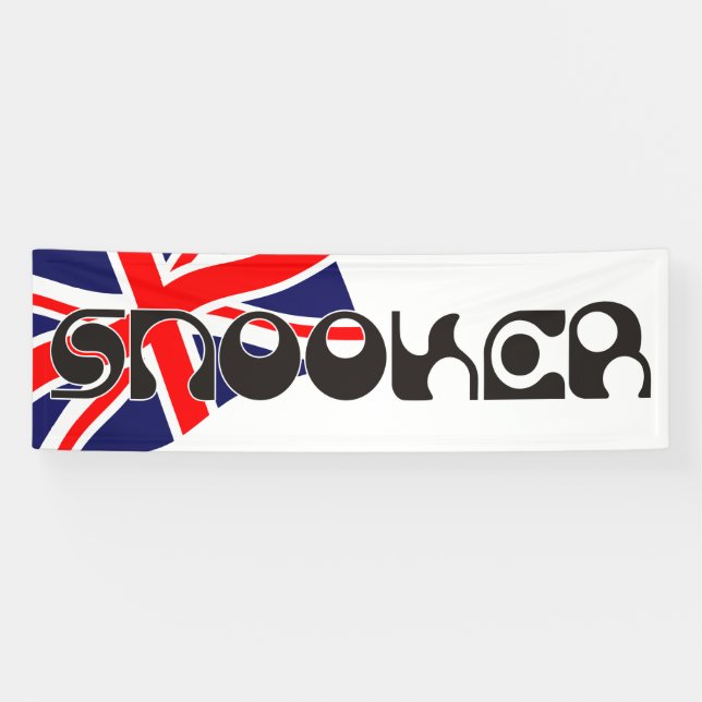SNOOKER modern font & union jack flag + your ideas Banner (Horizontal)