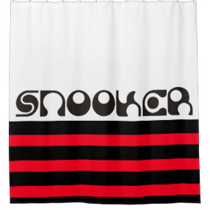 SNOOKER modern font + your ideas Shower Curtain
