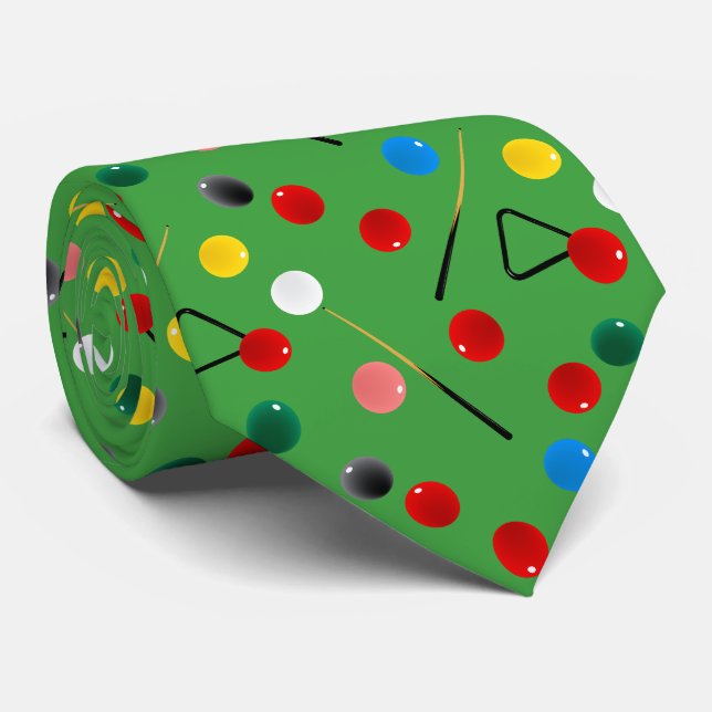 Snooker Player Colourful Tie (Rolled)
