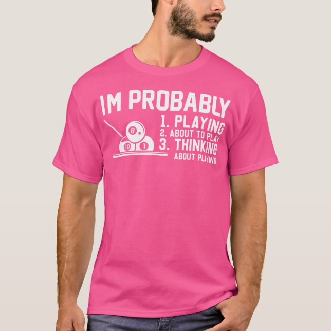 Snooker Pool Player And Pool Billiards T-Shirt (Front)