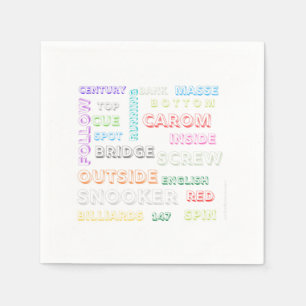 Snooker themed napkins