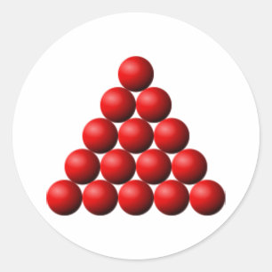 Snooker Triangle Classic Round Sticker