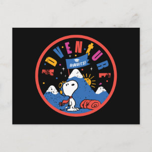 Snoopy Adventure Awaits Graduation Mountain Design Postcard