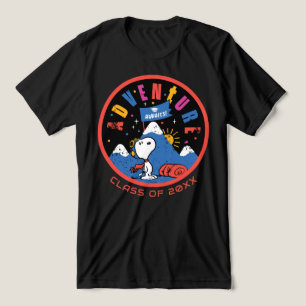 Snoopy Adventure Awaits Graduation Mountain Design Tri-Blend Shirt