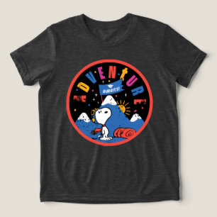 Snoopy Adventure Awaits Graduation Mountain Design Tri-Blend Shirt