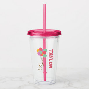 Snoopy and Balloons Acrylic Tumbler