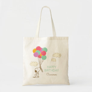 Snoopy and Balloons Birthday Tote Bag