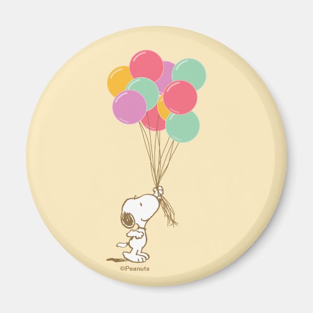 Snoopy and Balloons Magnet (Front)