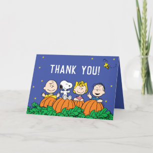 Snoopy and Pumpkin First Birthday Thank You Card