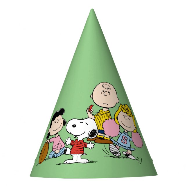 Snoopy and the Gang Play Football Party Hat (Front)