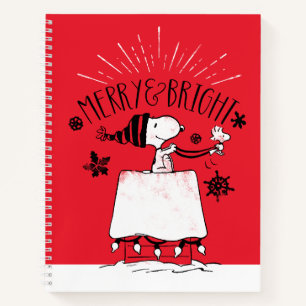 Snoopy and Woodstock - Merry & Bright Notebook