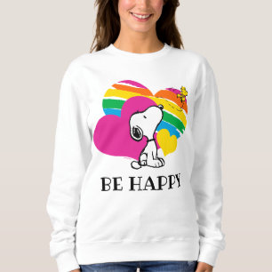 Snoopy and Woodstock Rainbow Hearts Sweatshirt