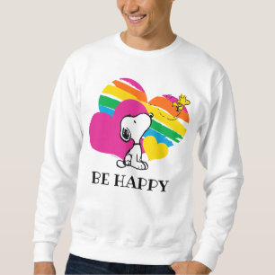 Snoopy and Woodstock Rainbow Hearts Sweatshirt