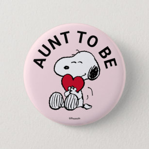 Snoopy Baby Shower Aunt 6 Cm Round Badge