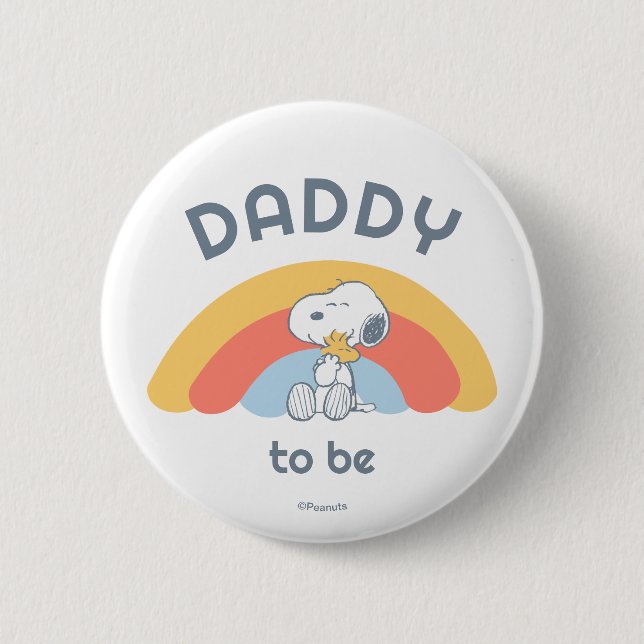 Snoopy Baby Shower Father To Be 6 Cm Round Badge (Front)