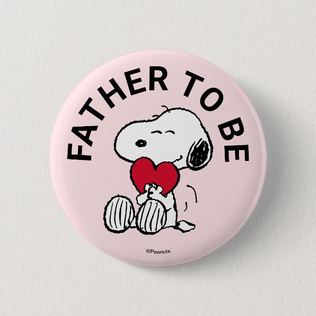 Snoopy Baby Shower Father To Be 6 Cm Round Badge (Front)