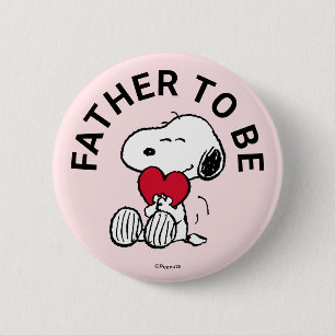 Snoopy Baby Shower Father To Be 6 Cm Round Badge