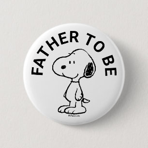 Snoopy Baby Shower Father To Be 6 Cm Round Badge