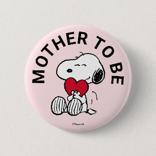 Snoopy Baby Shower Mother To Be 6 Cm Round Badge