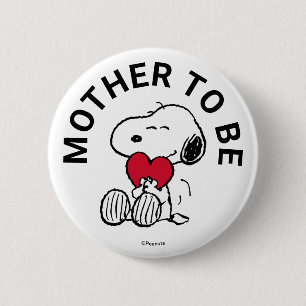 Snoopy Baby Shower Mother To Be 6 Cm Round Badge