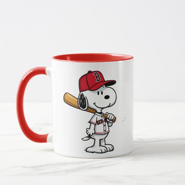 Snoopy Baseball Boston Mug (Left)