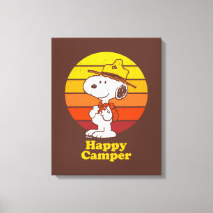 Snoopy   Beagle Scout - Happy Camper Canvas Print
