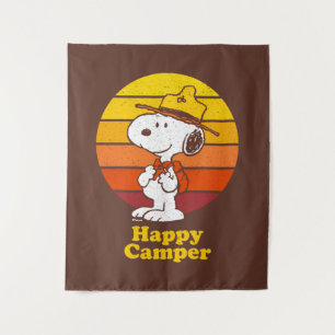 Snoopy   Beagle Scout - Happy Camper Tapestry