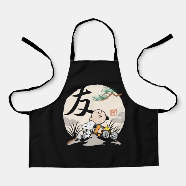Snoopy, Charlie Brown, and Woodstock - Friend Apron (Front)