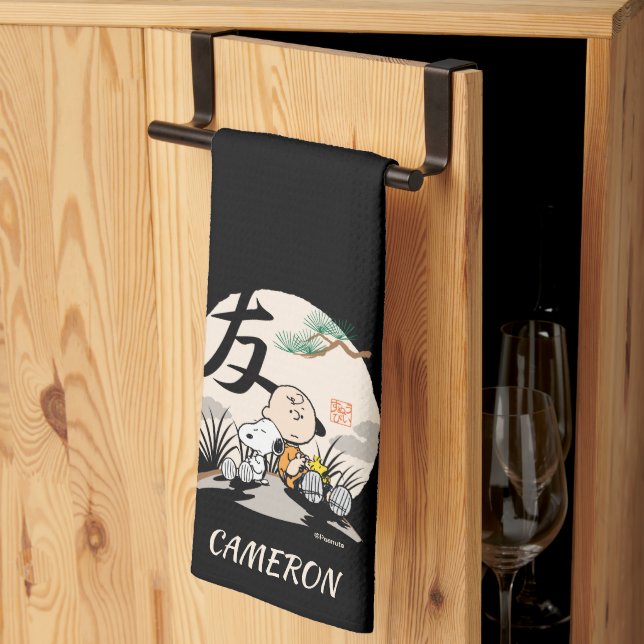 Snoopy, Charlie Brown, and Woodstock - Friend Tea Towel (Thirds Fold)