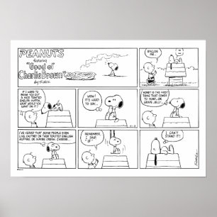 Snoopy & Charlie Brown   English Muffin Poster
