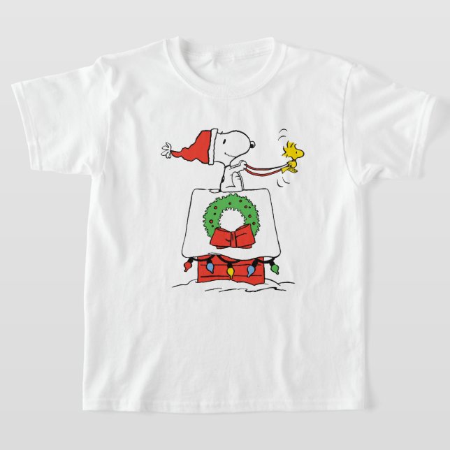 snoopy christmas cheer T-Shirt (Laydown)