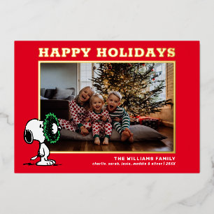 Snoopy Christmas Family Photo