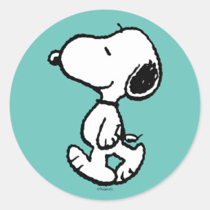 Snoopy Classic Comics Round Sticker