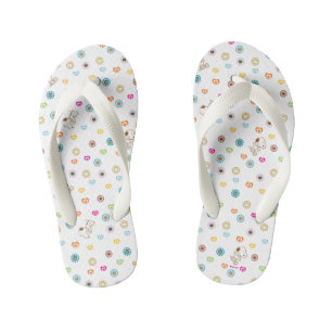 Snoopy Colourful Hearts Pattern Kid's Jandals