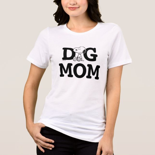 Snoopy | Dog Mum T-Shirt Tri-Blend Shirt (Front)