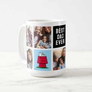Snoopy Doghouse   Best Dad - Photo Collage Coffee Mug