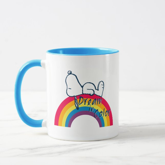 Snoopy | Dream in Colour Rainbow Mug (Left)