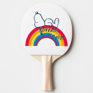 Snoopy   Dream in Colour Rainbow Ping Pong Paddle