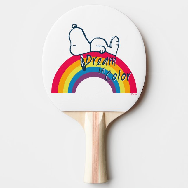 Snoopy | Dream in Colour Rainbow Ping Pong Paddle (Front)