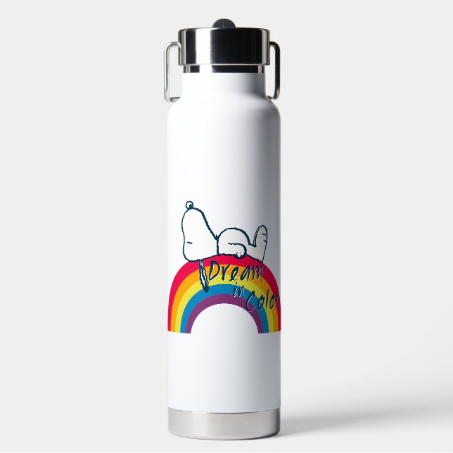 Snoopy | Dream in Colour Rainbow Water Bottle (Front)