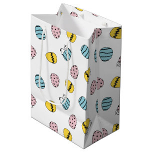 Snoopy Easter Egg Pattern Medium Gift Bag