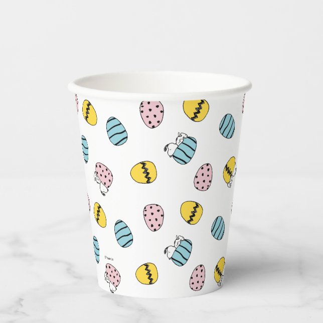 Snoopy Easter Egg Pattern Paper Cups (Front)